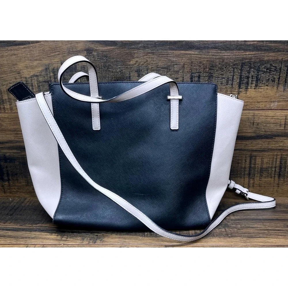 Kate Spade Cedar Street Hayden Crossbody Bag Black Cream Leather